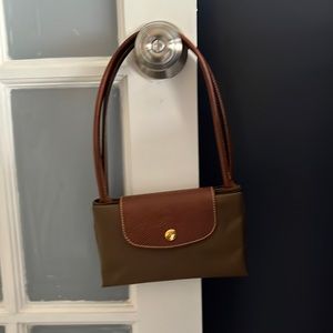 Longchamp Le Pliage Small Nylon Shoulder Tote- Green